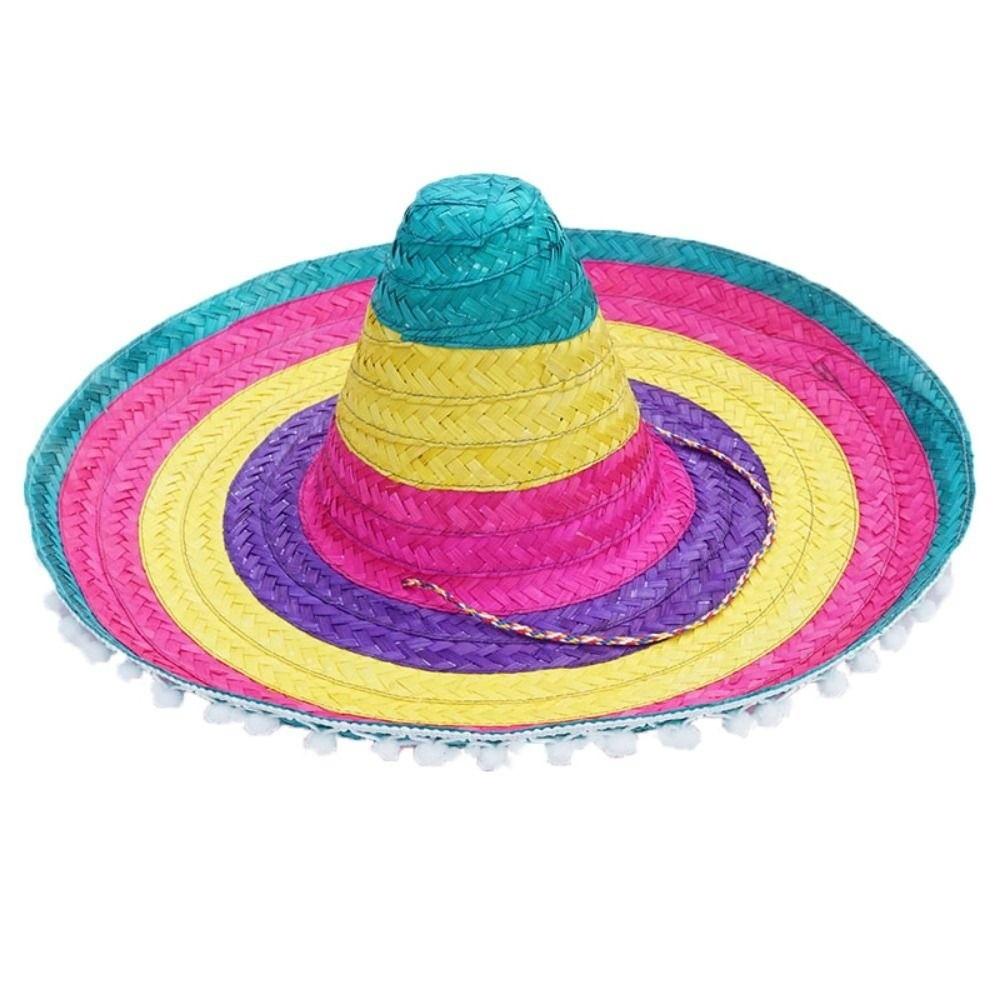 Large Size Wide Brim Hats Mexican Style Men Women Summer Hats for Halloween Party