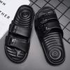 Fashion Women Lightweight Buckle Decor Fastener Large Size 45 46 Sport Sandals Sporty Black Fabric Sandals Summer Men Shoes