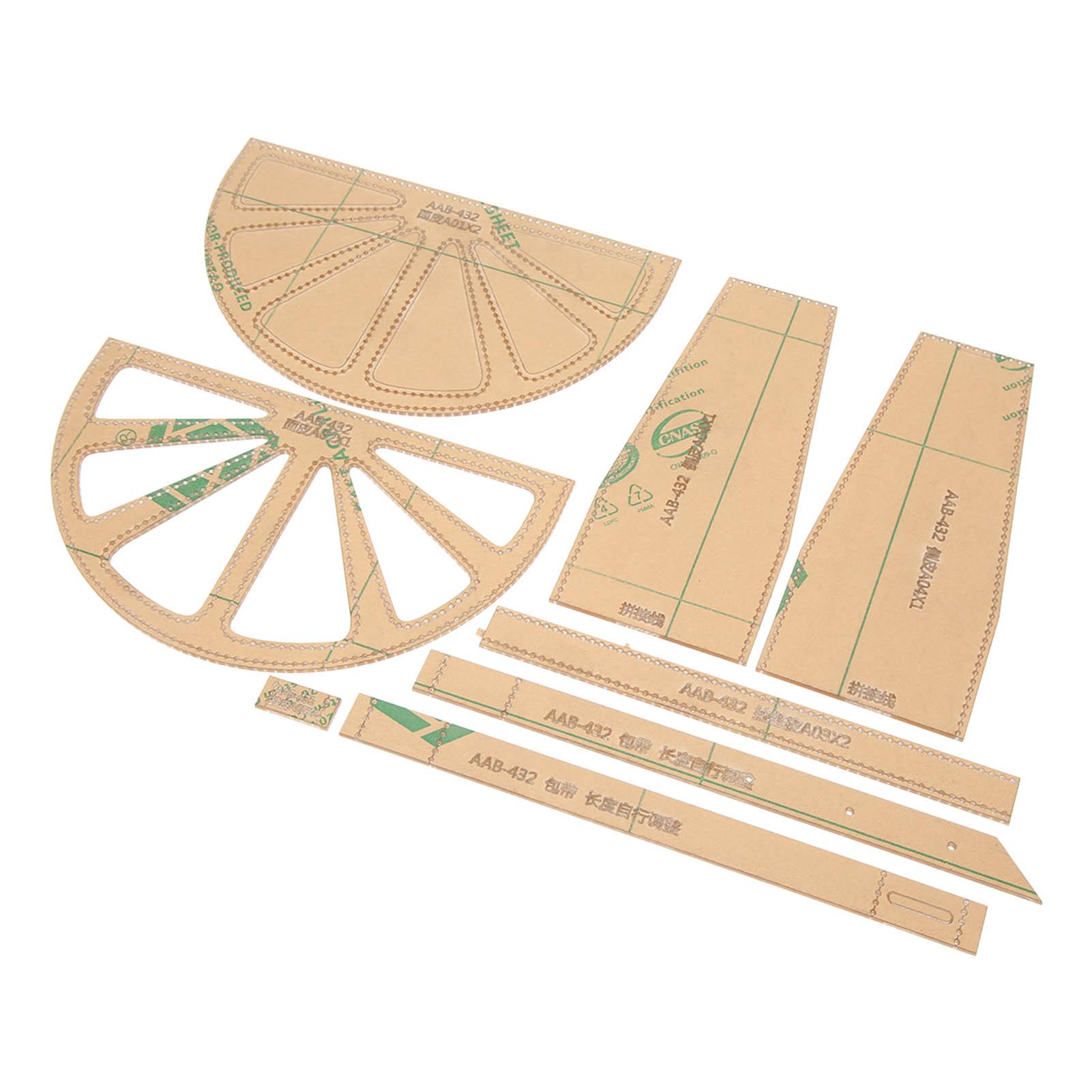 

8 шт. Акриловый трафарет для сумки на ремне, шаблон из прозрачной кожи, инструмент для ручного творчества «сделай сам» для одного человека