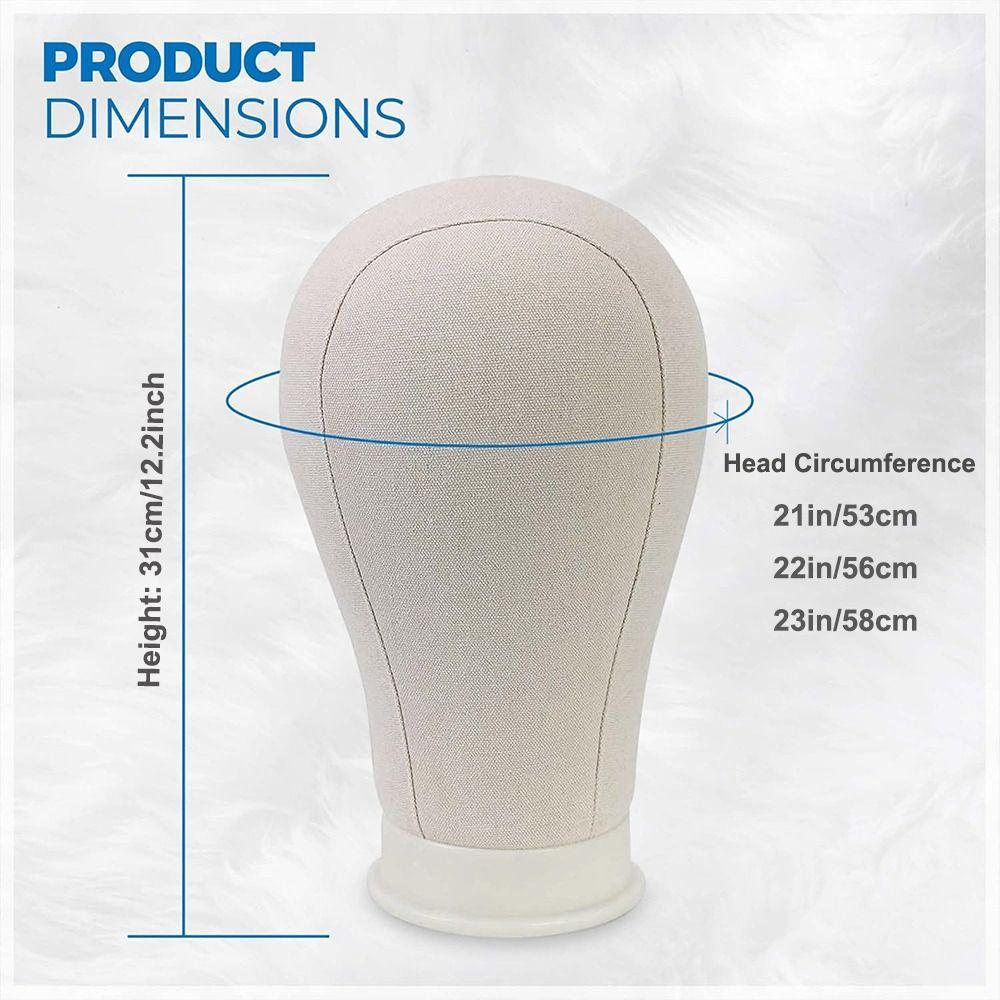 Lightweight Canvas Mannequin Head With Mount Hole Styling Mannequin Wig Display Stand Wig Making
