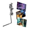 Adjustable Metal Cowbell Clamp L-Rod Drum Cowbell Connector Holder Clamp Percussion Instrument Mount Accessories