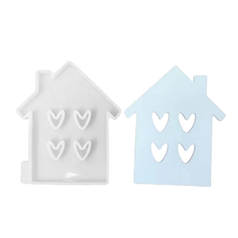 Love House Candle Holder Mold with Base for Making Candle Holder Tealight Holder Decorations Gypsum Ornament