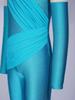 Girls Sparkly Rhinestone Dance Bodysuit Sleeveless U Back Mesh Overlay Ruched with Detachable Arm Sleeves for Gymnastics Competition