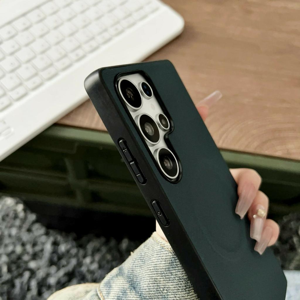 For Samsung Galaxy S26 Ultra Magnetic Case PU Leather + TPU Phone Back Cover