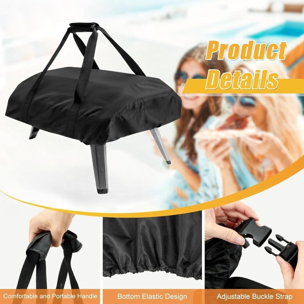 For Camping Black Pizza Oven Cover Portable Pizza Oven Accessory Waterproof Cover Waterproof Protector Portable Lid Design