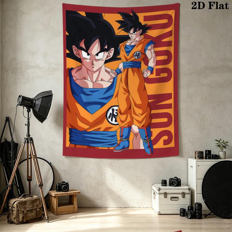 Dragon Ball Z Wall Tapestry Aesthetic Wall Hanging Printed Fabric Blanket Decorative Tapestries For Bedroom Living Room Home Decor