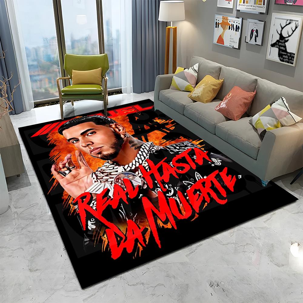 Free Anuel AA Rapper Hip Hop Singer Carpet Rug for Home Living Room Bedroom Sofa Doormat Decor,kids Area Rug Non-slip Floor Mat