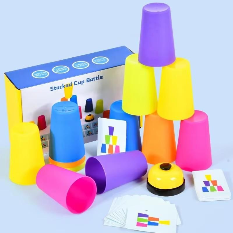 Quick Cups Competitive Cup Stacking And Flying Cup Stacking Kids Game Speed Challenge Training Party Desktop Funny family Toys