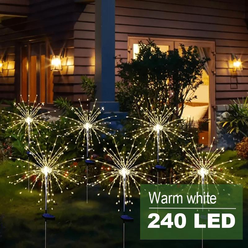 Solar LED Garden Lights - 8 lighting modes,colorful color-changing decorative lights,energy saving,garden lighting,stylish design,durable construction