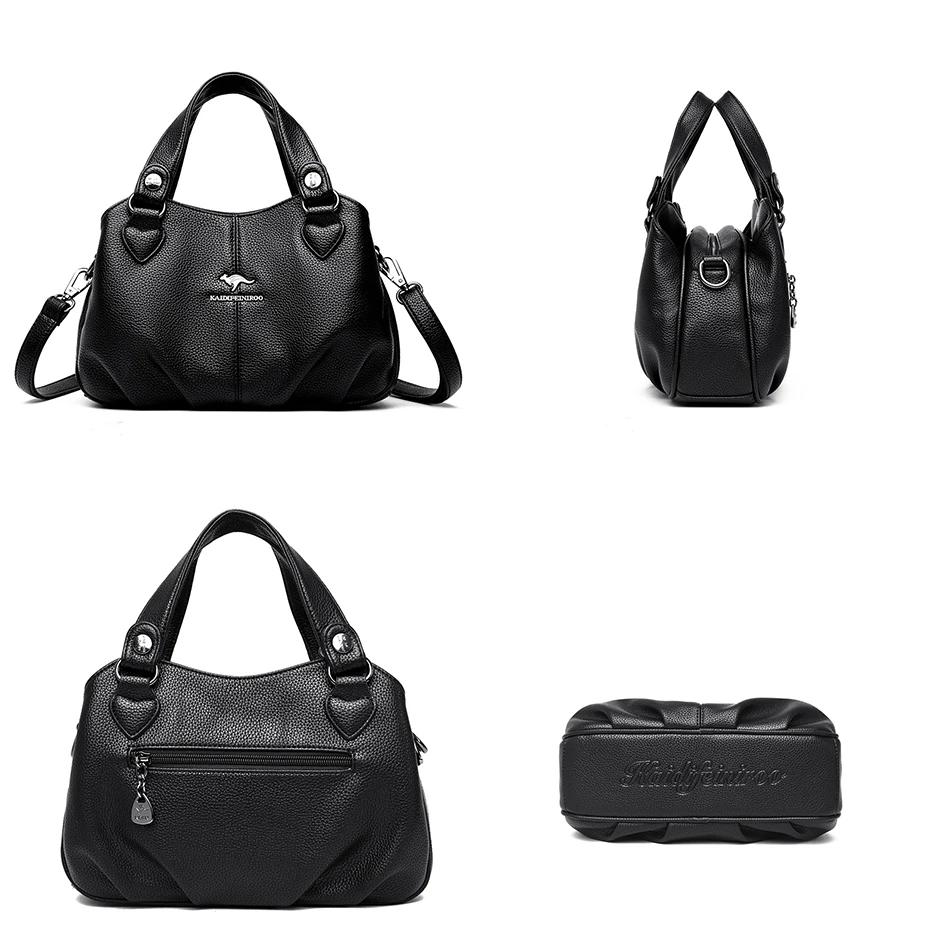 3 Layers Large Capacity Ladies Handbags PU Leather Messenger Sac Designer High Quality Shoulder Crossbody Shopper Bag