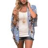 Summer Ladies New Chiffon Beach Skirt Blouse Vacation Style Leopard Print Cardigan Casual Sunscreen Clothing