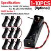 10-1pcs 1 2 3 4 Slot Plastic 18650 Battery Holder with Wire  Black 18650 Battery Storage Box Case for 18650 3.7V Battery