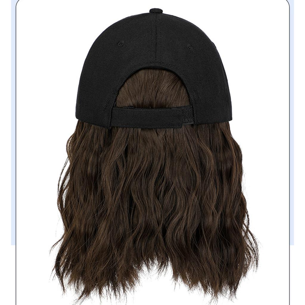 Women Short Curly Hair Cap Fashion Adjustable Baseball Hat with Wig Dress Up Accessories Fashion Bob Wig Hat Headwear