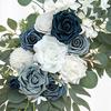 2 Pcs Artificial Flowers Swag Faux Flowers Rose Swag Floral Garland for Ceremonies Sign Backdrop Wedding Arch Stair Railing Decor