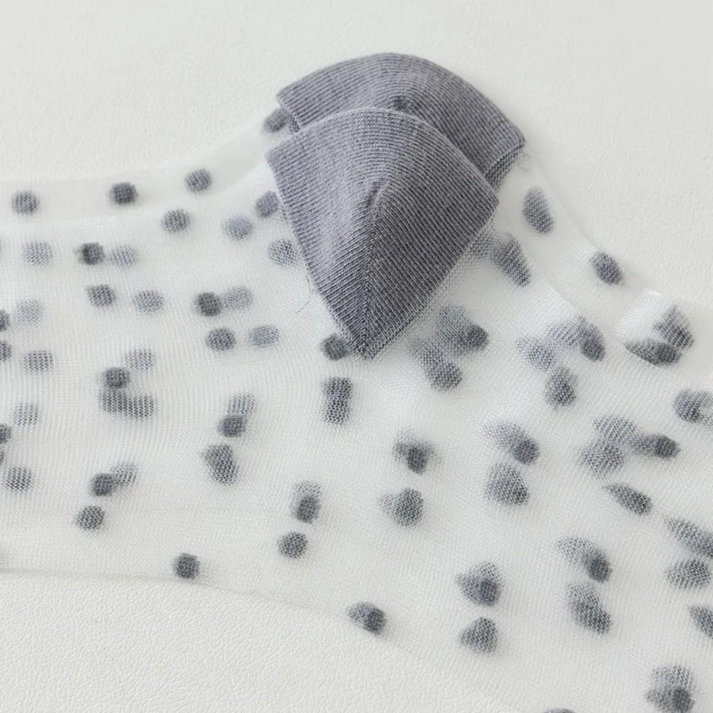 Transparente Damenstrümpfe Kristallseide Gepunktete Socken Süße Lange Socken Süße Mädchen
