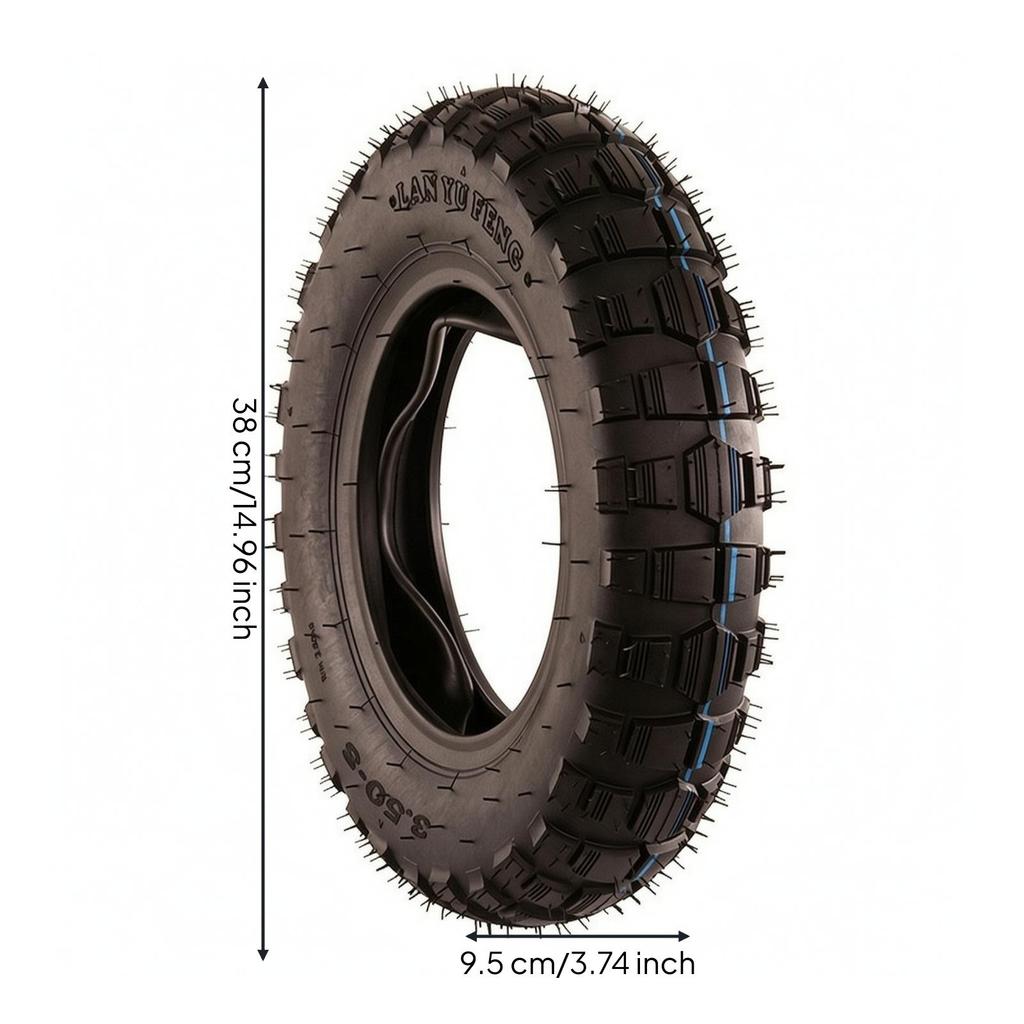 Reinforced Tire and Tube Combo | Shock-Absorbing, Pneumatic with Inner