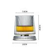 Whiskey Glasses Rotatable Tumbler Crystal Glass Cups Drinking Glasses with Creative Coasters for Scotch,Bourbon,Cocktails