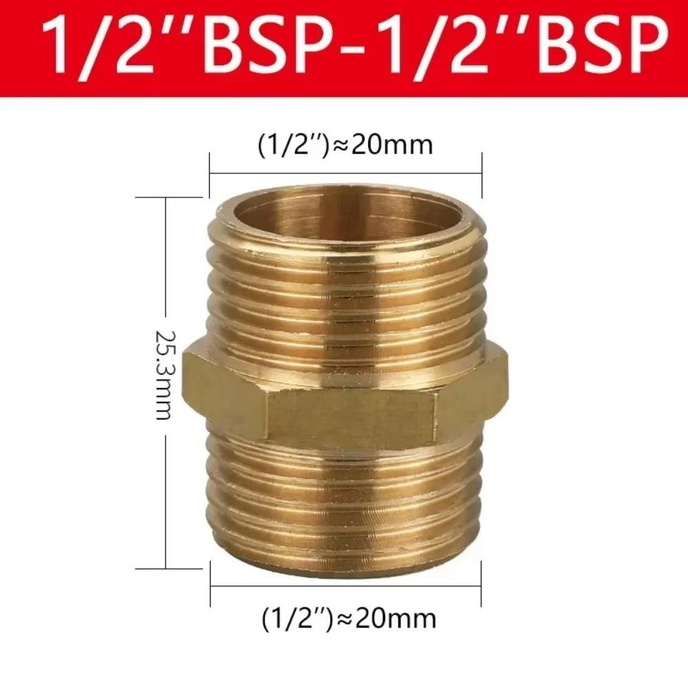 Quick Fit Adapter Brass Brass Tube Fitting Male Thread BSP Brass Nipple 1/8" 1/4" 3/8" 1/2" 3/4" 1" BSP Coupler Fitting
