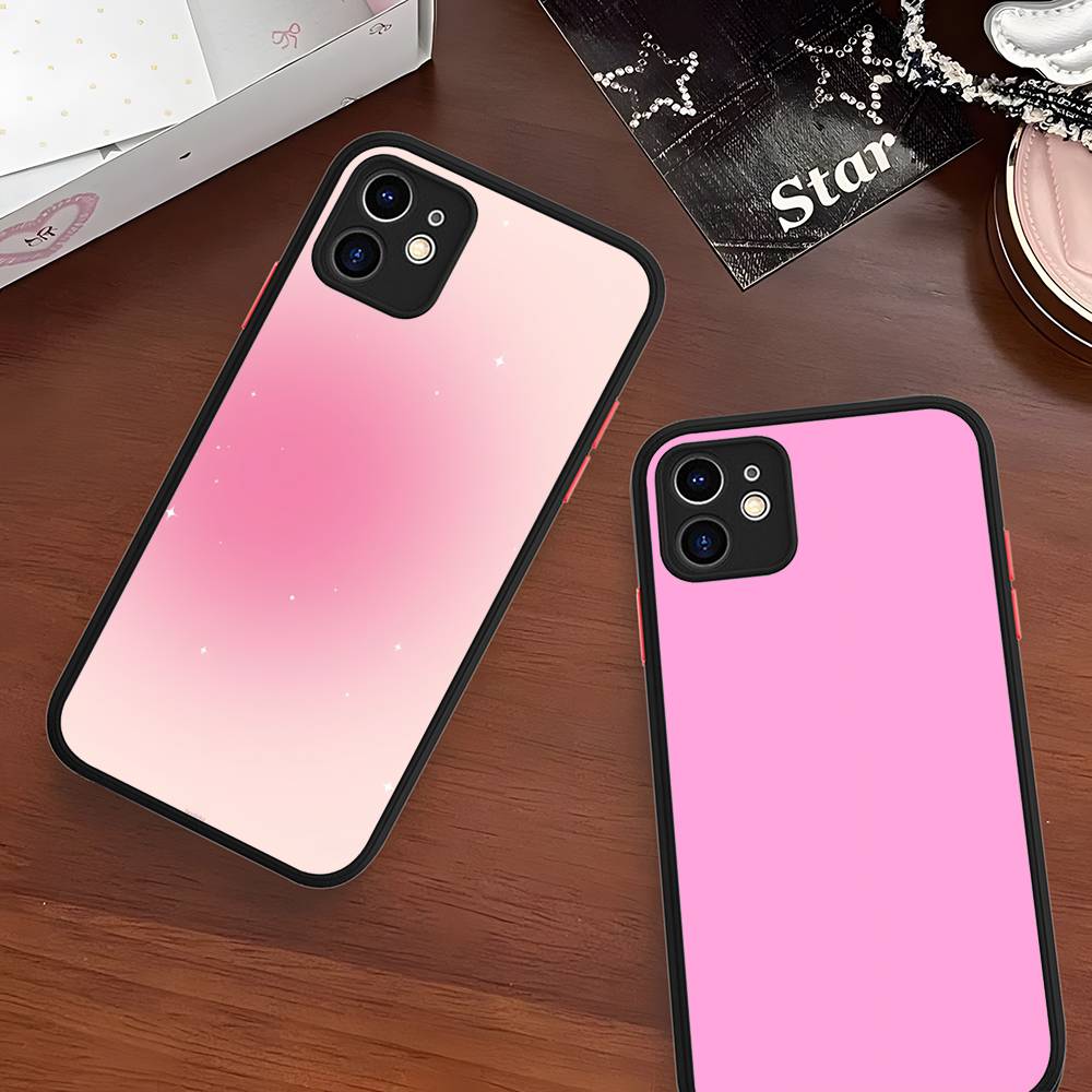Popular Classic Solid Color For IPhone 11 12 13 14 15 16 Pro Max Plus Matte Translucent Phone Cover