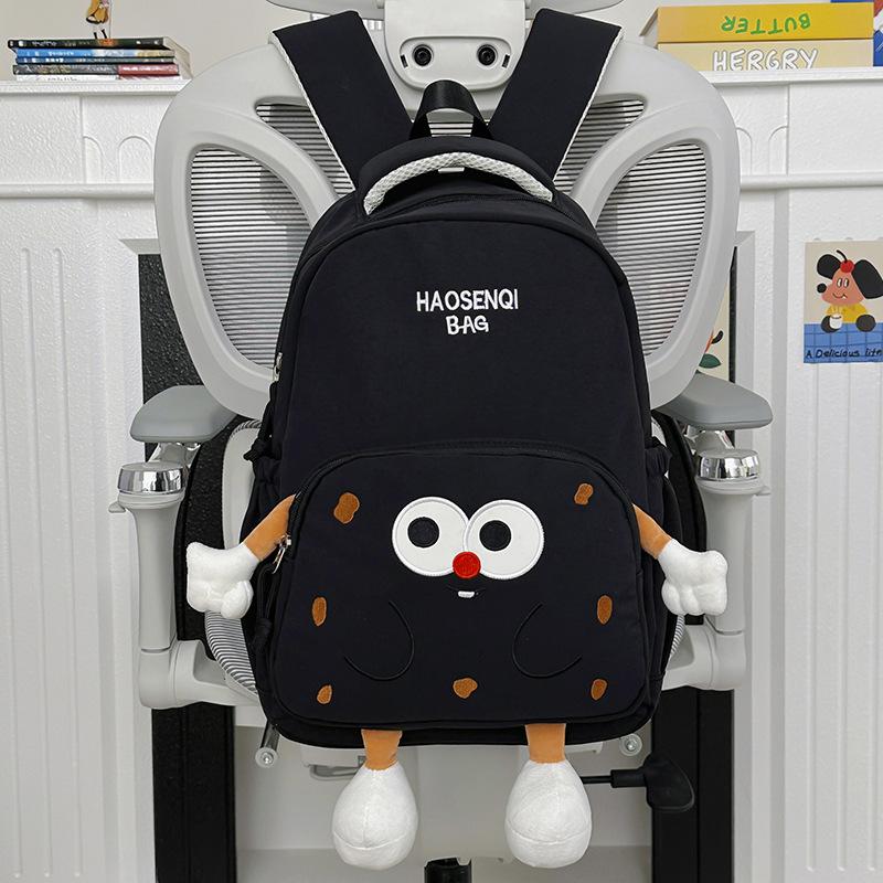 Schoolbag cute cookies backpack women's 1011 new ugly cute student schoolbag kindergarten light travel small backpack