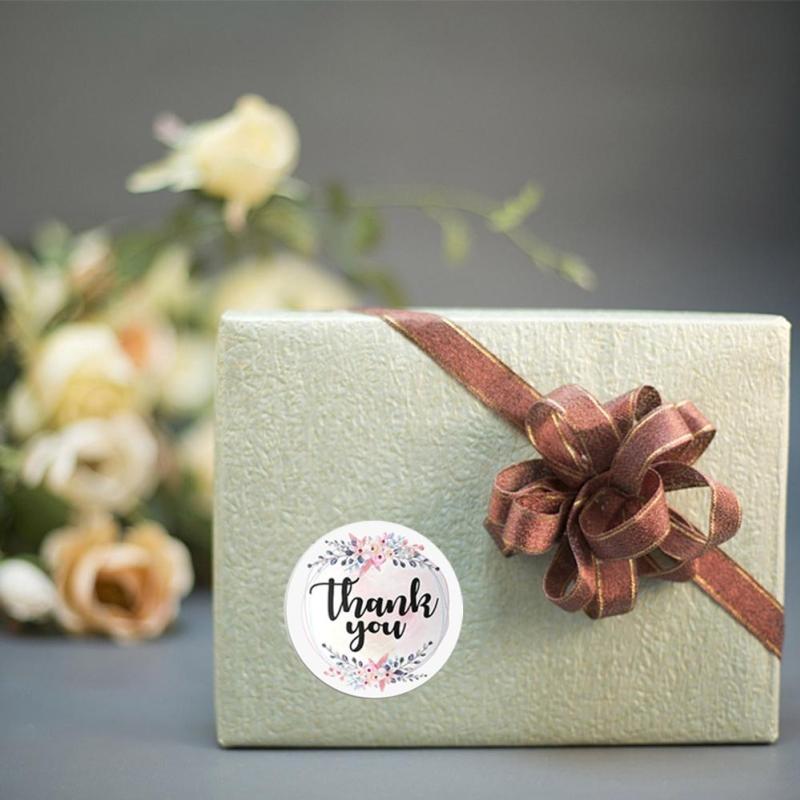 500pcs Round Labels Thank You Gift Sealing Sticker Kraft Paper Candy Gift Box Bag Wedding Holiday birthday party decoration tags