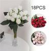 Artificial Silk 18heads Rose Fake Flower Bouquet Wedding Party Home Bridal Decor