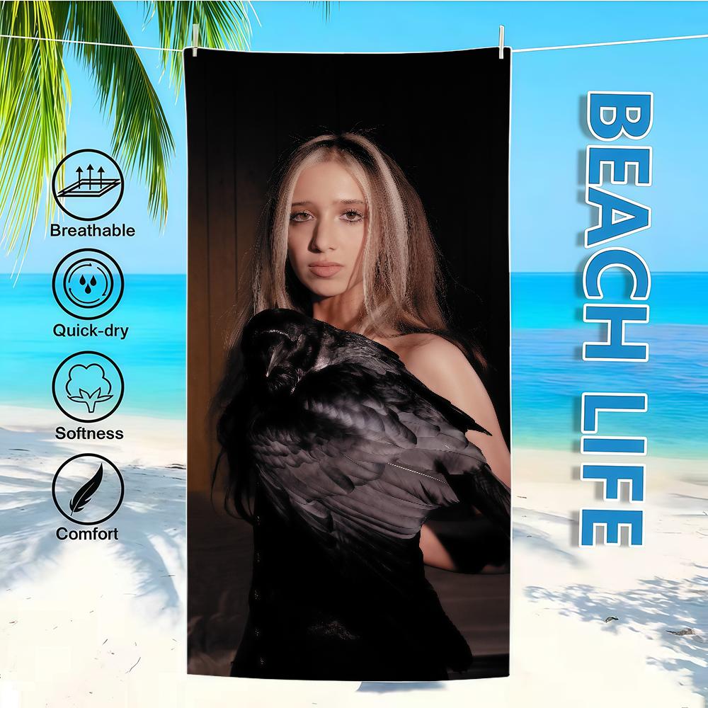 Handtuch Rabe Textil Bademantel Strand Schnelltrocknend Leicht Tragbar Camping Schwimmen I-Isabel Sänger Pool LaRosa Reise