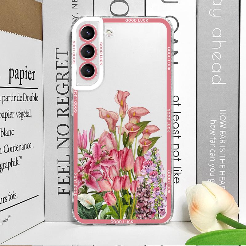 Luxury Fresh Flowers Birds Printed Phone Case for Realme 12 10 11 9 Pro Plus 8i 9 PRO C75 C64 C31 C53 5G Art Floral Soft Covers