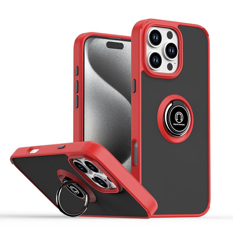 For iPhone 16 Pro Max Case Shockproof Armor Magnetic Ring Fold Rotate Holder Cover For iPhone 16 Plus 16Pro Max Matte Phone Case