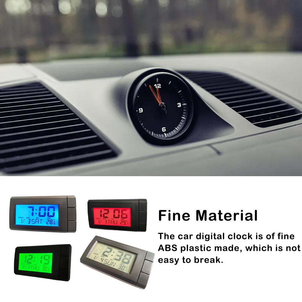 Car Digital Clock Date Display Battery Powered Home Automotive Clocks