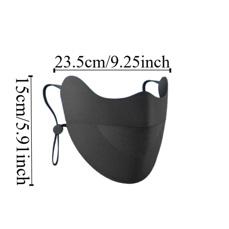 Sun Protection UV Face Mask Solid Color Quick Drying Ice Silk Sunscreen Mask Breathable UV Protection Cycling Face Cover Women