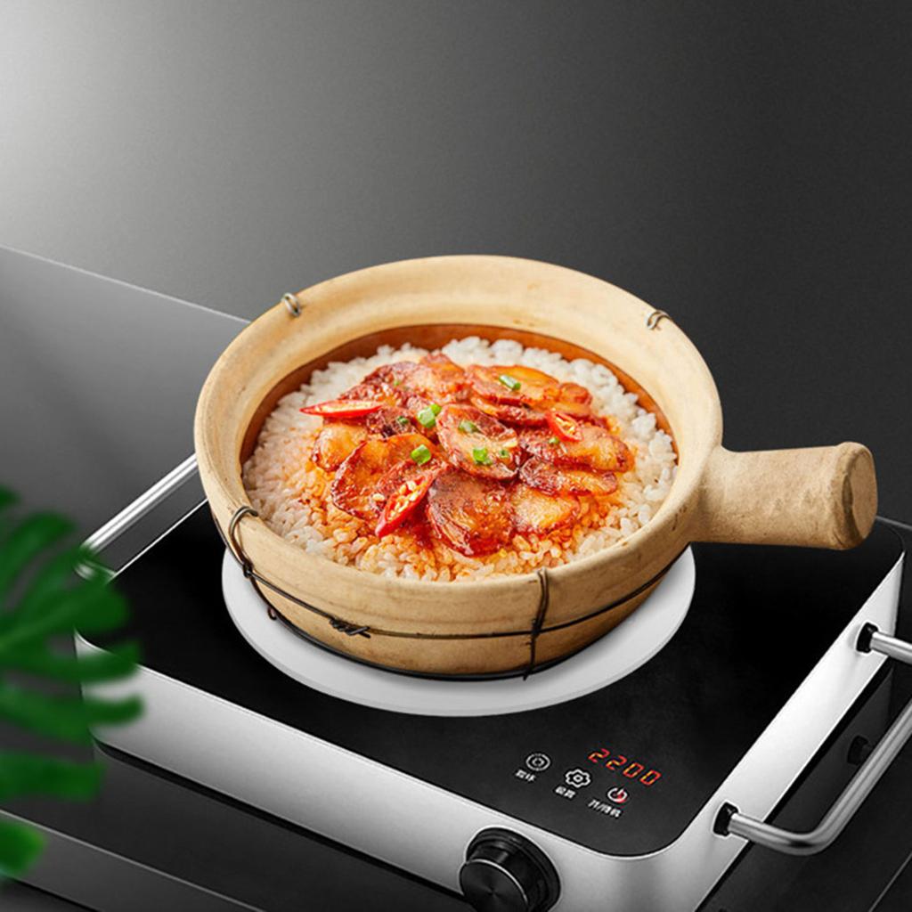 Induction Cooker Heat Distributor Stainless Steel Adapter Plate with Handle Efficient Heat Conductor for Cookware