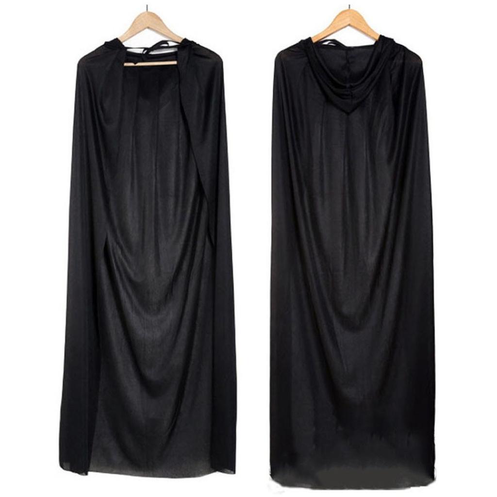 Halloween Performance Costume Cloak Black Single-layer Cloak Witch Cloak