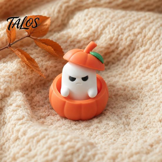 Burr-free Halloween Ornament Ornament, 3D Printed Pumpkin Ghost Design Figure, Decor Mini Desktop Decoration for Scented Candles Figure