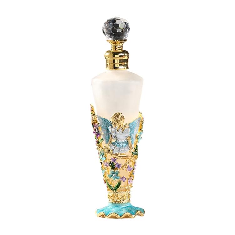 Premium 25ml Empty Fragrances Bottle With Enamel Artwork Constructed From Zinc Alloys And Glass