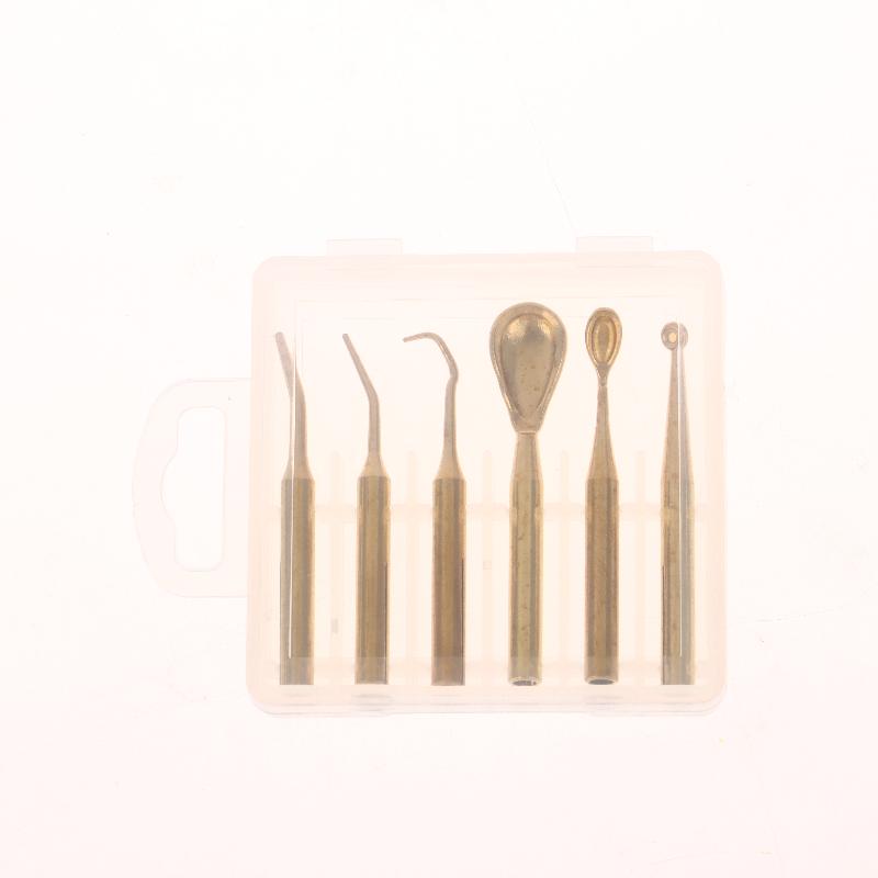6 Pcs/Box Dental Electric Waxer Tips Dental Wax Carving Knife Pen Pencil Copper Tips For Lab