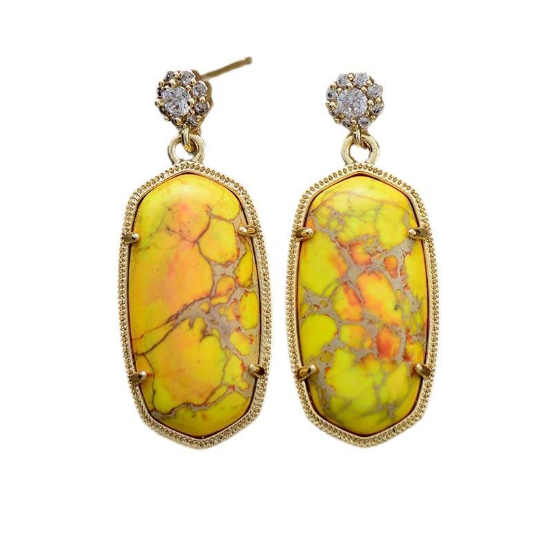 New light luxury natural emperor stone earrings, earrings, light luxury European and American designer jewelry earrings