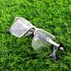Business  Al-mg Alloy Rectangle Simple Style Light Weight Hinge Exquisite Temples Anti-fatigue Reading Glasses +0.75 To +4