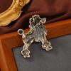 Criativo bonito poodle cão forma broche espumante strass casaco lapela pino vestido xale cachecol chapéu animal emblema jóias presente