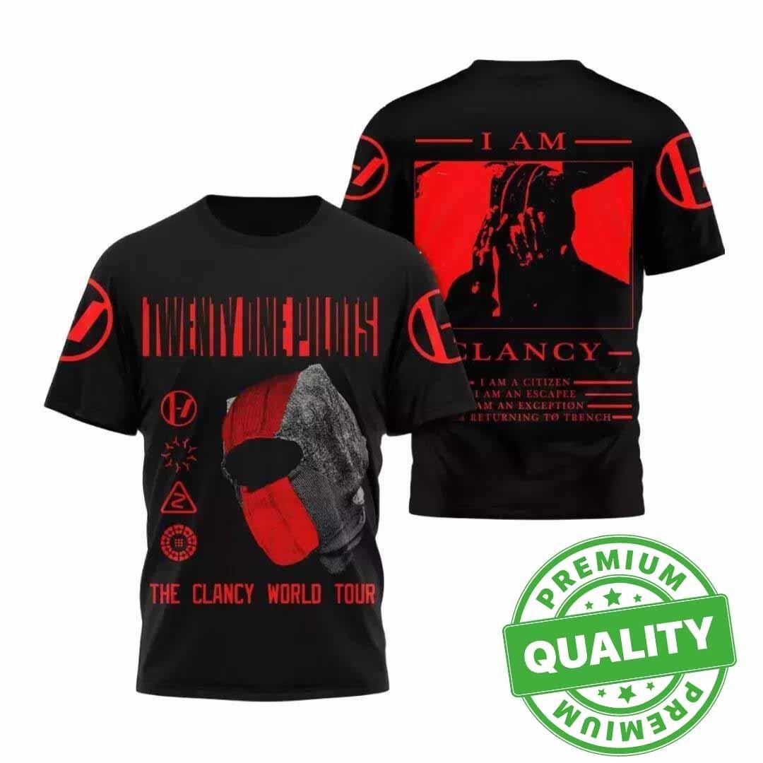 Twenty One Pilots The Clancy World Tour 3D AOP Shirt Unisex S-5XL 1R370 XXL
