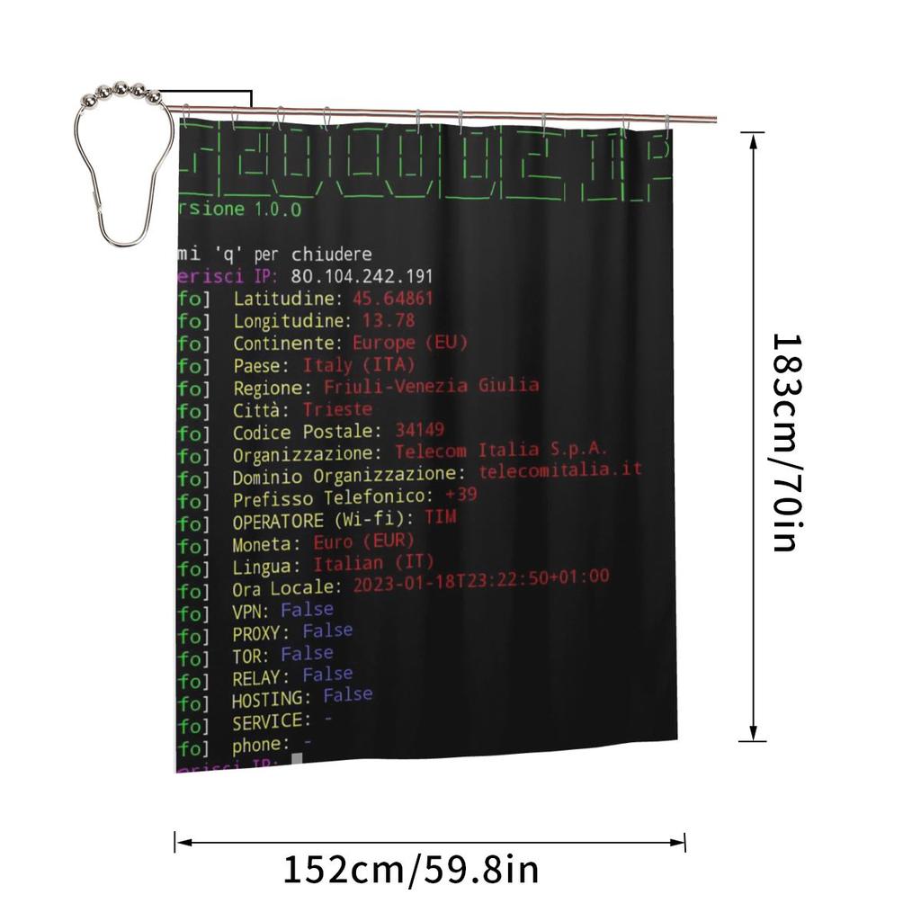 Hacker Code Binary Code Geek Science Computer Shower Curtain Bathroom Polyester Waterproof Bath Curtains With Hooks
