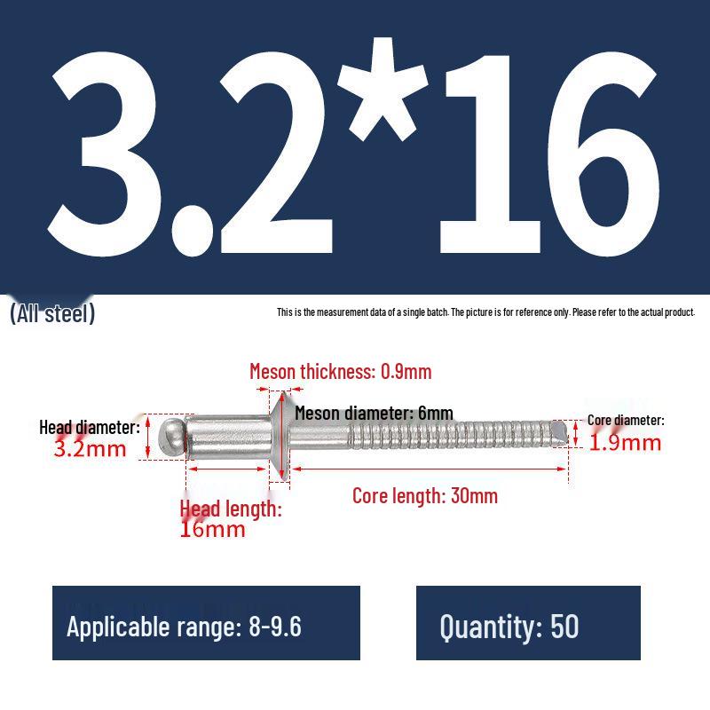 Stainless Steel Countersunk Flat Head Aluminum Open-End Pop Rivet for Decoration