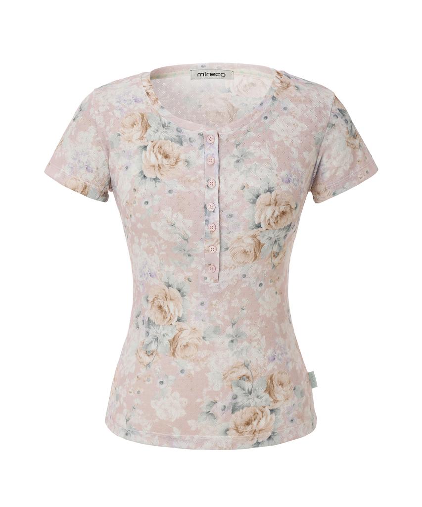 Mileko Flower Button T Pink