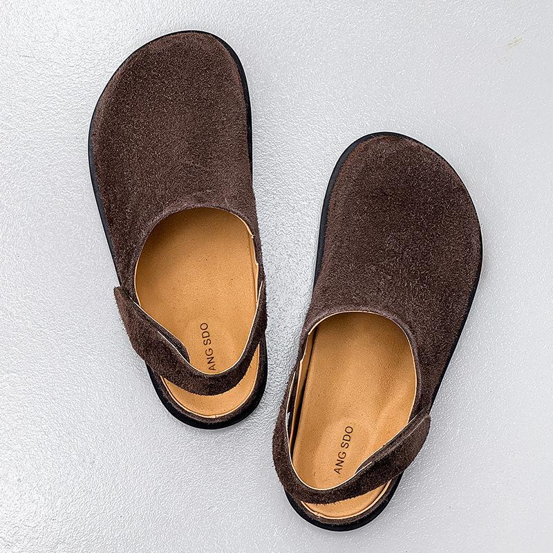Niche cool slippers baotou half slippers new summer breathable leisure lazy Velcro Birkenstocks tide