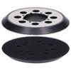 5in Polierstützteller 8-Loch Schwarz Aluminiumlegierung für Elektro-Exzenterschleifer Finishing Polieren