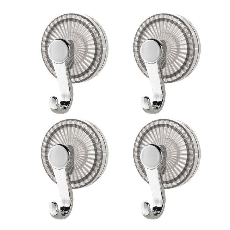 Functional Suction Cup Hooks Bathroom Towel Hangers Sturdy No Drill Installation For Wet Area Home Storage