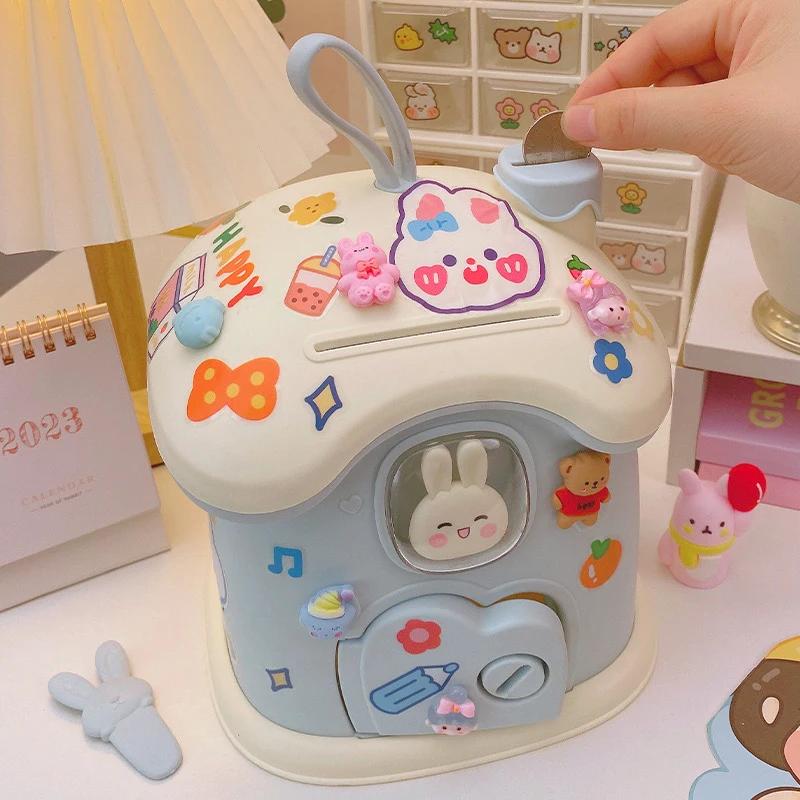 Children's Creative Money Banking Toys Piggy Bank Money Saving Pot Coin Banks Coin Box with Lock Key  savings bank