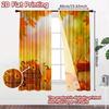 2pcs, 2D FLAT PRINTING Curtains (Without Rod) Autumn Harvest(1) Festive Fashion Curtains Prints Light Filtering Curtains Art