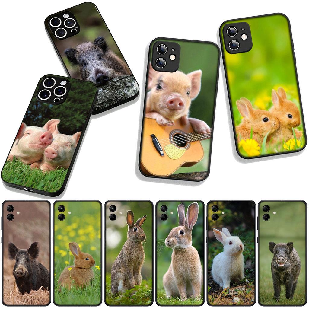 for Motorola Moto Edge 70 60 Fusion 40 NEO 20 Pro G Stylus G56 G96 G71 G73 G52 G41 G42 G50 G51 Phone Case Rabbit Wild Boar Pig
