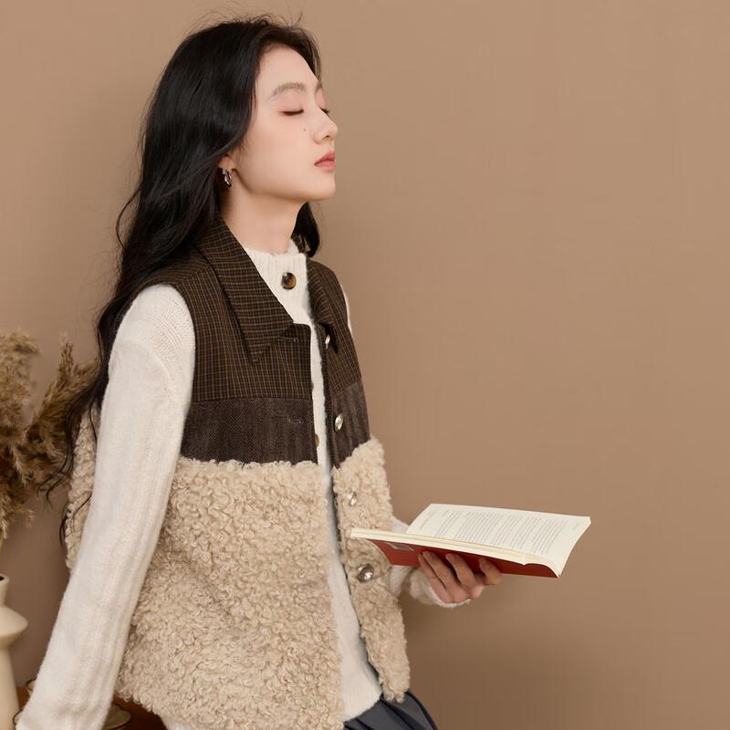 Sancai Women's Retro Cable Knit Stand Collar Pullover Sweater